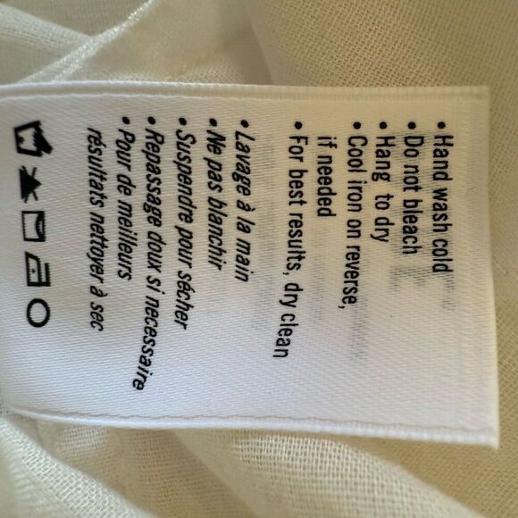 Paige Ava Semi Sheer Ivory Embroidered Blouse Sz M Boho, Cottagecore, Festival - Picture 11 of 16